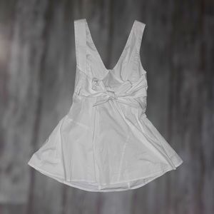 Free People White Dress With a Tie Bow In The Back. Size Medium